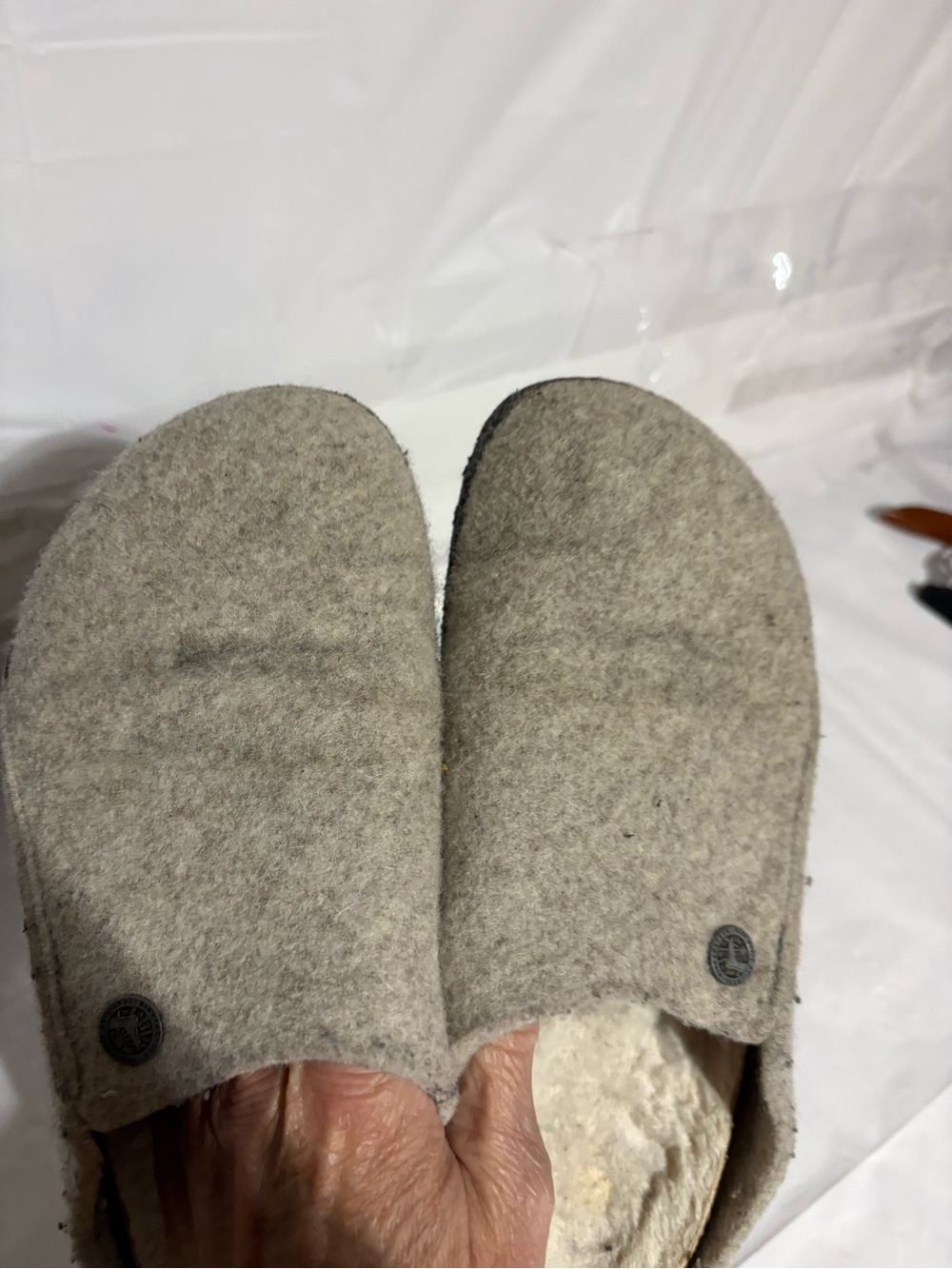 Birkenstock Felt Slip-On Clog in Beige - Picture 14 of 16